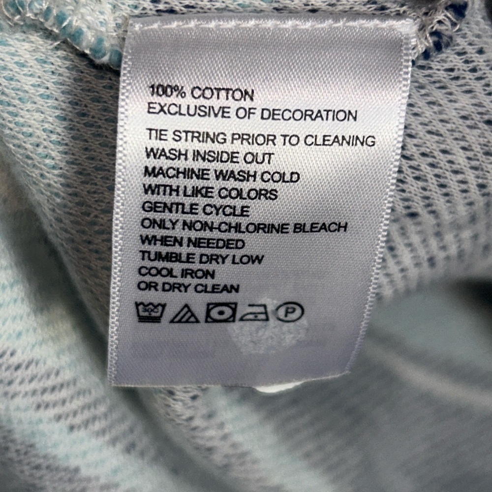 Tommy Bahama Men's Blue Horizon Baja Pullover Cotton Hoodie - Bering Blue Stripe - Picture 5 of 9